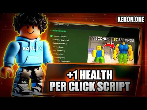 +1 Health Per Click Script ( AUTO TRAIN, TELEPORT, AUTO EGG ) NO KEY! | Roblox Script
