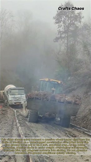 MASSIVE Wheel Loader Gets STUCK in Deep Mud on Construction Site: Pushing