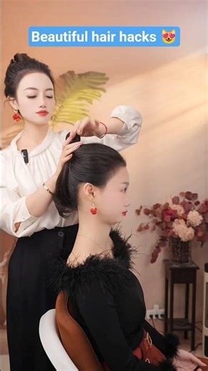 Cute Hairstyle Hack With Clip For Long Hair🎀🎉 #trending#viralshorts#cute#hairstyles #hacks