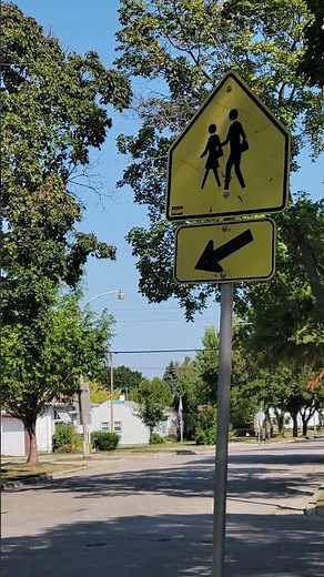 What Does A Pedestrian Crossing Sign Tell You To Do? #trafficsigns