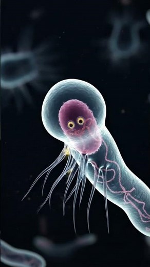 What are tead The unicellular organism who capture prey #amoeba #biology #science