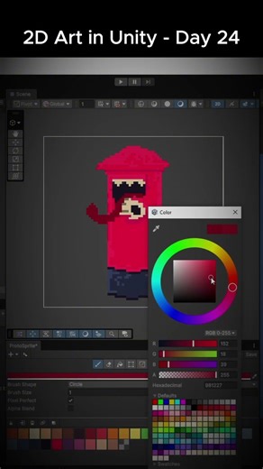 2D Art in Unity - Day 24 - ProtoSprite #pixelart #gamedev #unity #protosprite