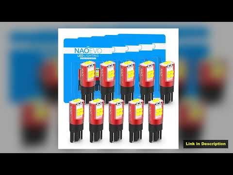 NAO 10x T10 W5W LED CANBUS Error Free 24V 12V 700LM Ultra Bright 5W5 194 168 Car Parking Interior A