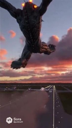 “A Monster Tried to Catch the Plane 😱✈️”