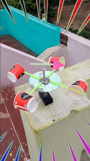 Making air Anemometer || #shorts #experiment