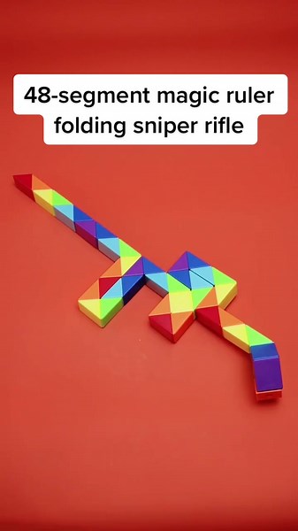 48-segment magic ruler folding sniper rifle #toy #buildingblocks #sniperrifle #foryou #diy #tiktokuk #asmr