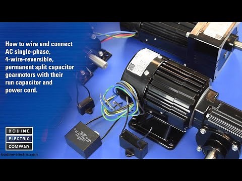 Gearmotor Tips - How to Connect a Run Capacitor to a AC 4-Wire-Reversible PSC Gearmotor or Motor