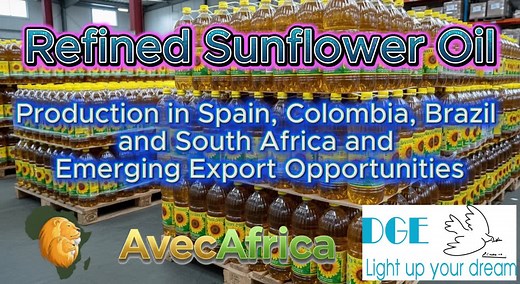 Refined Sunflower Oil: Production in Spain, Colombia, Brazil and South Africa and Emerging Export Opportunities  Refined sunflower oil has become one of the world’s most valuable edible oils —… | AvecAfrica