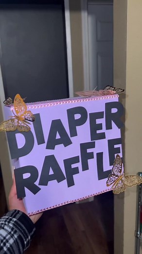 DIY Butterfly Baby Shower Diaper Raffle Box Tutorial