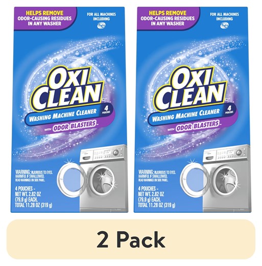 (2 pack) OxiClean Washing Machine Cleaner with Odor Blasters, 4 Count