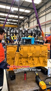 Installed C18 Crankshaft #joevertotaldiesel #highlightseveryone #Caterpillarengine #dieselengine @top fans | Total Diesel & Powertrain