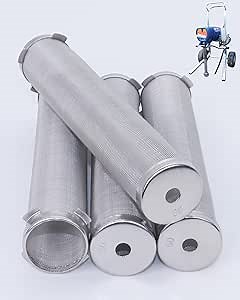 LUCKXUANYUAN167025 60 Mesh Manifold Filter Airless Paint Sprayer Filter 4-Pack, Compatible with Graco Parts Number 214570, 236789, 218029, Ultra 500/1000, Durable High-Pressure Filter Replacement