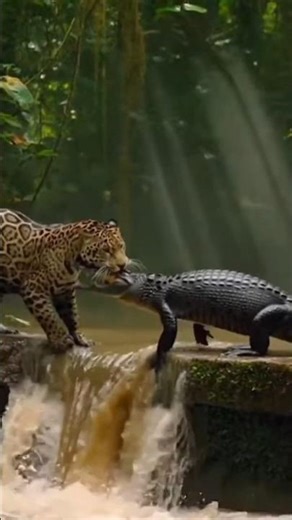 Jaguar vs Caiman: Epic Rainforest Encounter