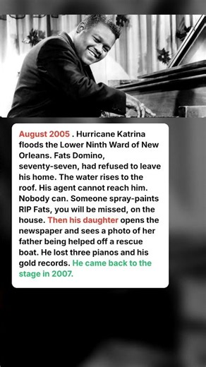 They Spray-Painted RIP On Fats Domino's House. He Was Alive.