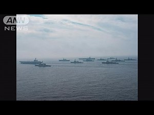 F15戦闘機に海自護衛艦　「R・レーガン」と共同訓練(17/06/01)