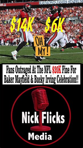 Fans Outraged At The NFL $20K Fine For Baker Mayfield & Bucky Irving Celebration! ___________________ The NFL has fined Tampa Bay Buccaneers duo Baker Mayfield and Bucky Irving over a 'violent gesture' they performed while celebrating last week. Quarterback Mayfield and running back Irving were caught on camera doing the 'nose wipe' gesture, a sinister celebration linked to an infamous street gang that is banned by the NFL. Neither player was flagged for the incident during the game and Tampa Ba