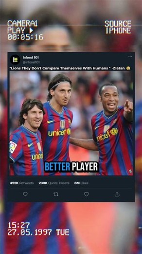 Zlatan Ibrahimović Names The Best Player In History 😅