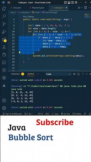 Java Interview Telugu: Bubble Sort in Java, Java Interview Questions, Telugu Java Tutorial, Java