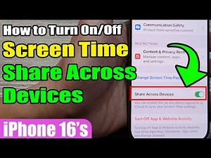 How to Enable/Disable Screen Time Share Across Devices 📱 | iPhone 16/16 Pro Max | iOS 18