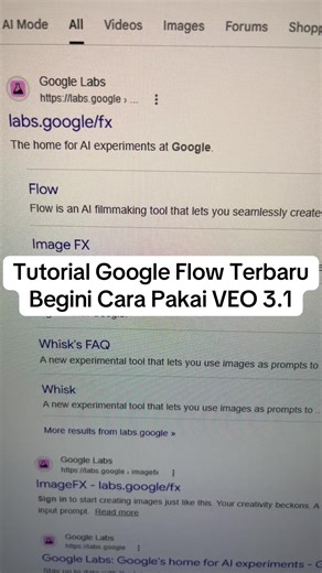 Tutorial google flow terbaru untuk veo 3.1 #tutorial #aivideo #veo3 #googlegemini #googleflow