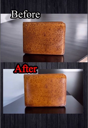 カビだらけの財布を洗ってみた、ヴィトンの革財布