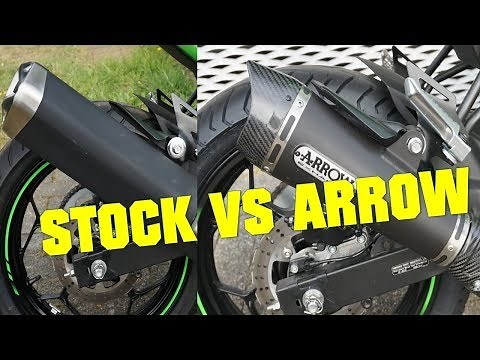 2019 Kawasaki Z125 - Ninja125 - STOCK vs ARROW exhaust sound