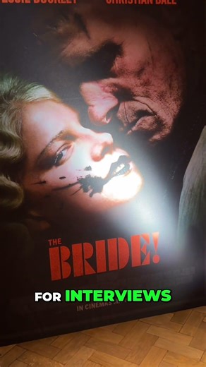 Behind-the-scenes of 'The Bride!' junket interviews in London