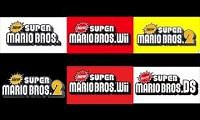 Mix of 6 videos from youtube : new super mario bros over world mashup