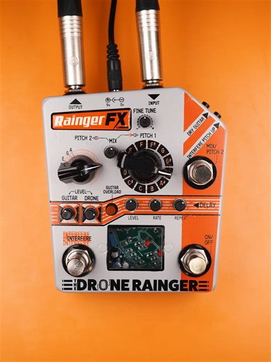 Whether you want to fill the space between instruments or travel to a future almost unrecognizable to humanity, the Drone Rainger has you covered. #raingerfx #dronepedal #delaypedal #guitarpedals #guitarist
