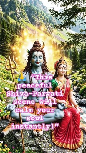 Divine Beauty of Shiva & Parvati in Nature | Peaceful Spiritual Vibes 🌿✨