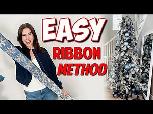 The EASIEST Ribbon Method for Christmas Trees 🎄
