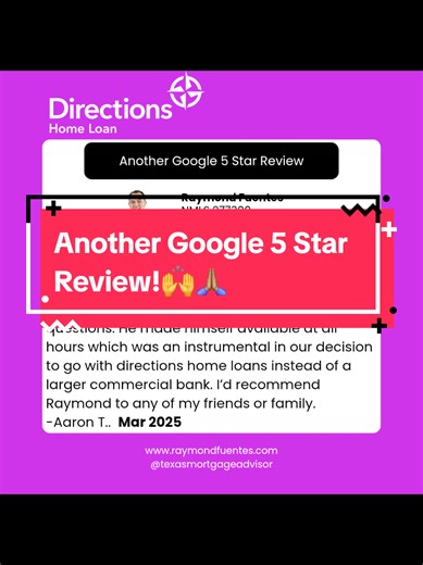 🌟 Another 5-STAR Review! 🌟 Excited & blessed to receive another Google 5-star review—this time for helping a military veteran achieve homeownership! 🇺🇸🏡 It was an absolute honor to serve those who have served for us. Our team is grateful for the opportunity to guide our veterans through the mortgage process with care, education, and expertise. 🙌 If you’re looking for a mortgage lending team that takes the time to educate, bring value, and truly serve—let’s connect! 📩 We’re ready to help! 