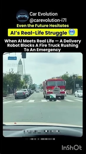 Al Robot Blocks Fire Truck in Real Life!