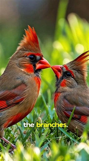 A Pair of Northern Cardinals ❤️🌿 | Nature's Perfect Partners | #cardinals #pair #love #nature #birds