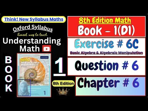 Exercise 6C Question 6 | Chapter 6 | Book 1 (D1) | Think New Syllabus Mathematics 8th Edition