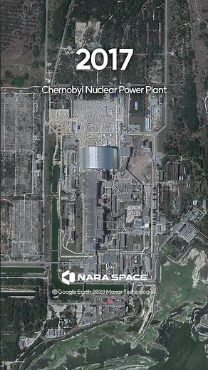 Satellite View of the Worst Nuclear Disaster in History - Chernobyl Nuclear Power Plant #shorts