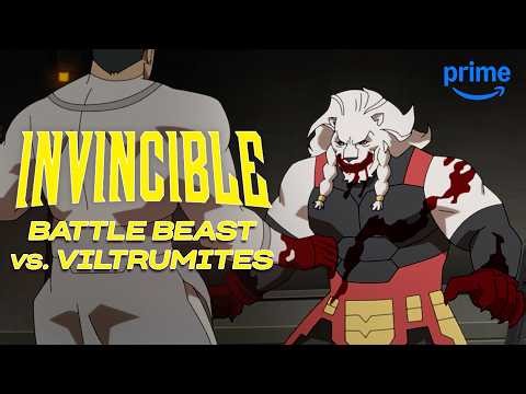 Battle Beast & Allen vs. Viltrumites | Invincible | Clip | Prime Video