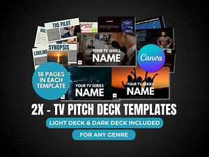 TV Series Pitch Deck Template: Canva, Light & Dark (digital Download) - Etsy