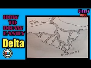 Delta diagram|how to draw river delta|how to draw delta|class 7 delta