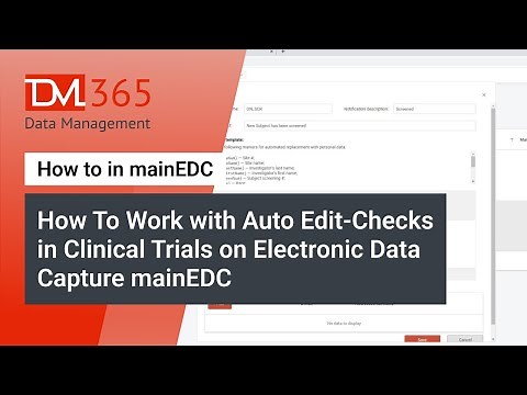 How To Work with Auto Edit-Checks in Clinical Trials on Electronic Data Capture mainEDC