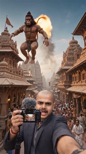 Hanuman Ji Ne Lanka Jala Di | Bajrangbali Ka Prakop 🔥🚩#shorts #ramayan #ram #ytshorts #yt #trending