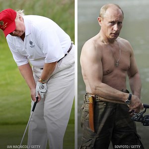 1.3M views · 2.1K reactions | Donald Trump and Vladimir Putin are both taking time off from their presidential duties. Compare and contrast the world leaders' recreational activities. | HuffPost | Facebook