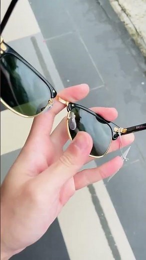 Ray Ban Clubmaster 3016 Polished Black On Gold / G15 ( 51 )