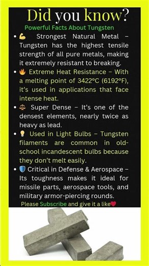 “5 Rare Facts About the World’s Hardest Metal! 💥”
