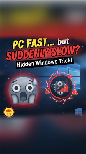 Windows is Auto-Throttling Your PC 😨 | Fix SysMain Lag (HDD / Low-RAM) #shorts