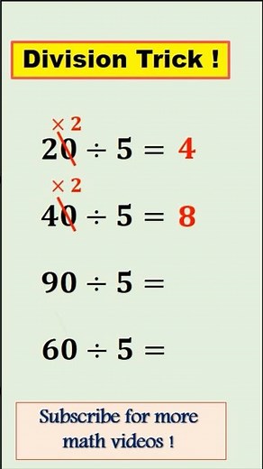 Division Trick 😎 #maths