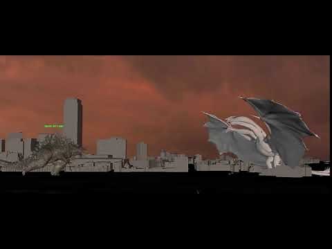 Godzilla running animation (edited sounds)