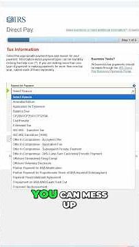 IRS Direct Pay: Easy Guide to Avoid Tax Payment Mistakes! #shorts