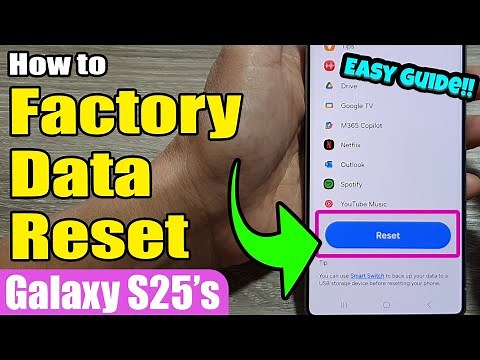 📱 How to Factory Reset the Samsung Galaxy S25/S25+/Ultra – Full Guide!