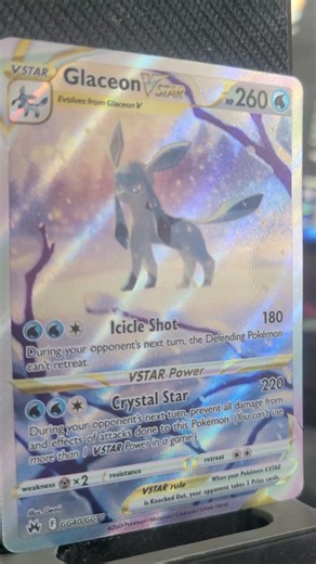 Glaceon Vstar: Ultra Rare: Crown Zenith: Galarian Gallery: Pokemon Showcase #shorts